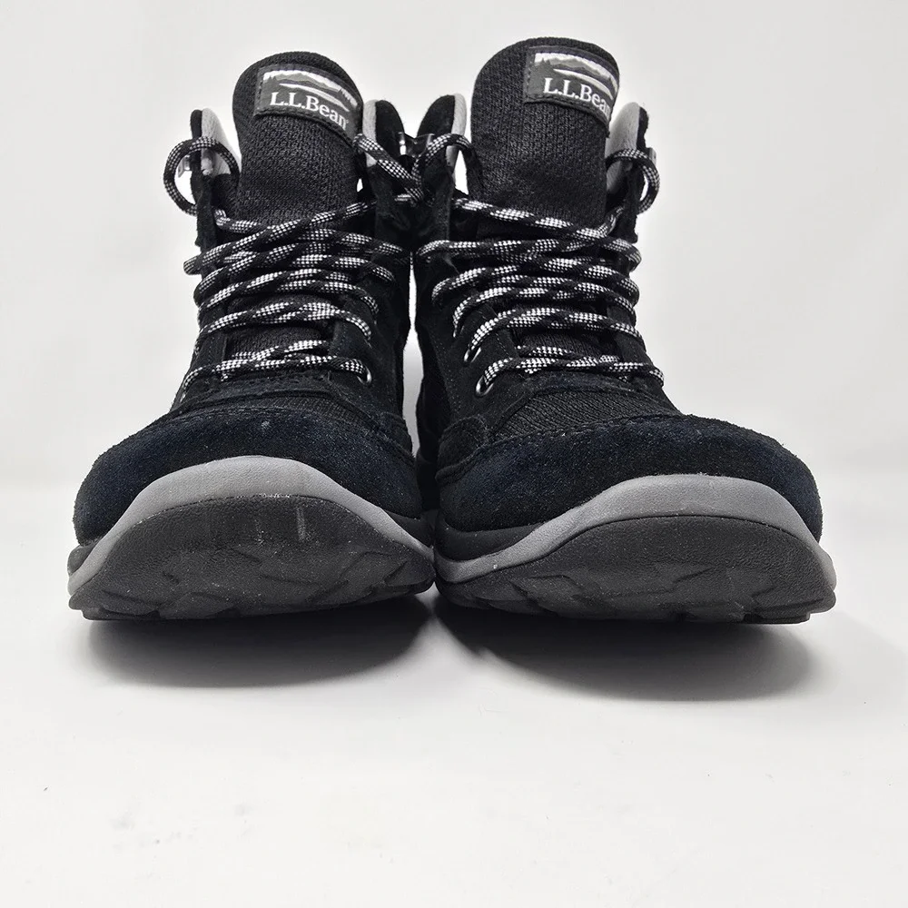 LL Bean Womens Snow Sneakers Waterproof Primaloft Boots Black 504747 Size 8.5 M
